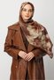 Dried Rose Pattern Hebei Silk Shawl - 5