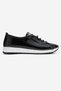 Soft Sole Rubber Laced Women's Shoes Black Patent Leather - 2