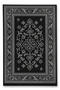 Mosso Black Gray Tones Classic Motifs Patterned Woven Base Modern Decorative Carpet Mosso1085 - 2