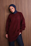 Women's Crew Neck Diamond Pattern 80cm Soft Knitwear Tunic 1140 - 4