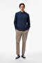 Men's Navy Blue Classic Fit Shirt - 3