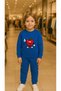 Children's Suit Sweatshirt Orange Rabbit Printed Girls Boys Crew Neck3 4-5-6-7-8-9-10-11-12Years