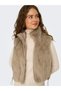 Women's Brown Onldana Faux Fur Rev.Waistcoat Otw Cc Vest 15348986-Silvermin - 5