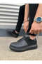 Jy151 Boost Lace-Up Skin Suede Men's Casual Sneaker Shoes Csst - Black - 3