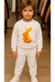 Children's Suit Sweatshirt Orange Rabbit Printed Girls Boys Crew Neck3 4-5-6-7-8-9-10-11-12Years