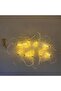 مصباح LED لرأس السنة الجديدة ثلاثي الأبعاد على شكل كمثرى، 10 مصابيح، 2 متر مع بطارية - 3