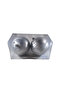 2 Pieces Christmas Tree Ball Ornament (10 cm) - All Silver Shiny and Silver Glitter Striped Luxury Christmas Decoration - 5