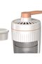 Manual Rotary Ice Crusher Ice Shaver with Ice Tray - Orange Handle - 3