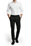 Men's Black Stretch Fabric Seersucker Fabric Elastic Waist Drawstring S Slim Fit Casual Trousers 2600650