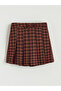 Esvab • Modern & Distinctive Checkered Embroidered Girls' Shorts Skirt