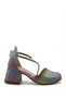773 Girls' Colorful Glitter Heeled Evening Dress Shoes