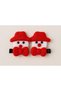 New Year Themed Felt Hair Clip with Santa Claus Figure, Set of 2, Party Accessory, Red and White, Model 3 - 2