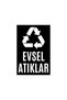 Color Coded Recycling Aluminum Sign Set – Domestic, Plastic, Glass, Metal and Paper Waste-15×22.5 cm - 2