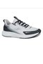 32507 Men's Gray Black Detail Lace-Up Memory Sole Walking Sports Shoes - 3