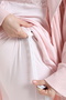 Women's Powder Jacquard Shawl Collar Lace Winter Special Design Maternity Pajama Set - 7