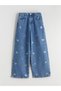 Lcw Kids Blue Wideleg Stone Girl's Jean Pants - 3