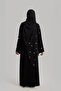 طقم عباية مطرزة - أسود - 8