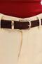 Brown/Elegant Buckled Suede Belt, Women's Belt, Trouser Belt, Coat Belt. - 4