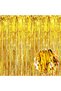 Gold Color Extra Metalized Shiny Fringed Backdrop Curtain Imported a Quality 1X2 Meters - 3