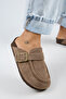 ®   Premium Series Arya Vizon Genuine Leather Buckled Soft Sole Pack Closed Front Slipper - 4