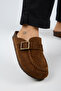 ®   Premium Series Arya Taba Genuine Leather Buckled Closed Front Soft Footbed Slipper - 4