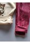 Cute Cat Tunic Sweatshirt & Corded Fabric Velvet Leggings and Headband 3-Piece Winter Set for Girls - 3