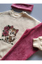 Cute Cat Tunic Sweatshirt & Corded Fabric Velvet Leggings and Headband 3-Piece Winter Set for Girls - 6