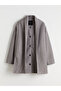 Alita City Lcw Modest Gray Oval Collar Scarf Women's Cashmere Coat with a Difference - 6