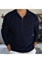 Half Zipper Ottoman Report Knitwear with Tok Structure