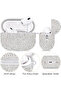 Apple AirPods Pro 3 Case Crystal Stone Glitter Gold - 6