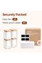 Airtight Glass Storage Canisters with Bamboo Lids, 37oz, Clear, Set of 4 - 8