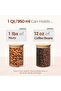 950 ml Storage Jars with Lid, Set of 6, Airtight Glass Jars with Bamboo Lids - 3