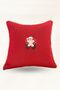 Cookie Embroidered Linen Textured Throw Pillow Cover – Christmas Themed Decorative Pillow