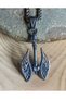 Norse Valknut Motif Thor Hammer Axe Design S+ Quality 316L Stainless Tarnish Free Steel Pendant - 2