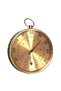 Round Thermometer with Hygrometer, Gold