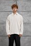 Men's Knitwear 251 V-Neck Knitwear Beige Oversize Knitwear Fabric