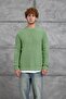 Men's Knitwear Mrk Cycling Collar Knit Green Oversize Knitwear Fabric