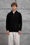 Men's Knitwear Mrk Yarim Tri̇ko Black Oversize Knitwear Fabric Half Zipper