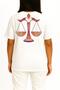 Oversized Libra Zodiac Sign - Astrology Pocket and Back Design Unisex T-Shirt - 4