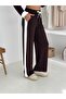 Modal Fabric Training Suit Wide Legs with Clutch Collar Button Strip Detail - 5