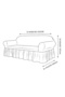 Bürümcük Stretch Fabric Sofa Cover, Three-Seater Sofa Cover 1 Piece, Cream Color - 4