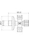 Techno 2-Way Angle Valve – Brass Chrome, High Pressure 1/2×1/2 Inch, Scratch-Resistant & Durable - 3