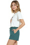Women's White Relaxed Fit 100% Cotton T-Shirt – Colorful Linear Scribble Face Printed - 2
