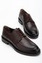 Genuine Leather Brown Men's Classic Shoes Thermo Sole Lace-Up