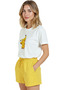 Women's White Relaxed Fit 100% Cotton T-Shirt – Pikachu Cartoon Character Printed - 4