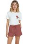 Women's White Relaxed Fit 100% Cotton T-Shirt – Poppy Bouquet Right Chest Printed - 5