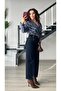 Dark Navy Blue Skater Jean with Suede Belt - 4