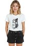 Women's White Relaxed Fit 100% Cotton T-Shirt – Turkish Script in Turkish and Bozkurt Kurt Printed