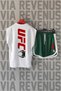 Ufc Back Printed Zero Sleeve Sports Tshirt and Custom Sports Shorts Set