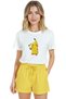 Women's White Relaxed Fit 100% Cotton T-Shirt – Pikachu Cartoon Character Printed